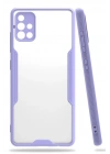 Mey İthalat®  Samsung Galaxy A71 Kılıf Platin Silikon - Lila