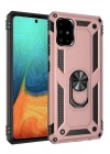 Mey İthalat®  Samsung Galaxy A71 Kılıf Sofya Yüzüklü Silikon Kapak - Rose