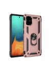 Mey İthalat®  Samsung Galaxy A71 Kılıf Sofya Yüzüklü Silikon Kapak - Rose