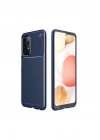 Mey İthalat®  Samsung Galaxy A72 Kılıf Auto Focus Karbon Kapak - Lacivert