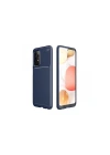 Mey İthalat®  Samsung Galaxy A72 Kılıf Auto Focus Karbon Kapak - Lacivert