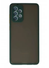 Mey İthalat®  Samsung Galaxy A72 Kılıf Montreal Silikon Kapak - Koyu Yeşil