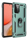 Mey İthalat®  Samsung Galaxy A72 Kılıf Sofya Yüzüklü Silikon Kapak - Yeşil