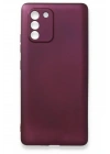 Mey İthalat®  Samsung Galaxy A91 / S10 Lite Kılıf First Silikon - Mürdüm