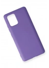 Mey İthalat®  Samsung Galaxy A91 / S10 Lite Kılıf Nano içi Kadife Silikon - Mor