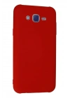 Mey İthalat®  Samsung Galaxy J7 Kılıf Nano içi Kadife Silikon - Kırmızı