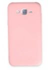 Mey İthalat®  Samsung Galaxy J7 Kılıf Nano içi Kadife Silikon - Pudra