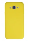 Mey İthalat®  Samsung Galaxy J7 Kılıf Nano içi Kadife Silikon - Sarı