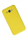 Mey İthalat®  Samsung Galaxy J7 Kılıf Nano içi Kadife Silikon - Sarı