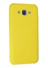 Mey İthalat®  Samsung Galaxy J7 Kılıf Nano içi Kadife Silikon - Sarı
