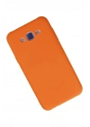 Mey İthalat®  Samsung Galaxy J7 Kılıf Nano içi Kadife Silikon - Turuncu