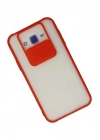 Mey İthalat®  Samsung Galaxy J7 Kılıf Palm Buzlu Kamera Sürgülü Silikon - Kırmızı
