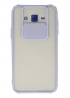 Mey İthalat®  Samsung Galaxy J7 Kılıf Palm Buzlu Kamera Sürgülü Silikon - Lila