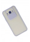 Mey İthalat®  Samsung Galaxy J7 Kılıf Palm Buzlu Kamera Sürgülü Silikon - Lila
