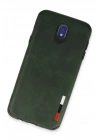 Mey İthalat®  Samsung Galaxy J7 Pro / J730 Kılıf Loop Deri Silikon - Yeşil