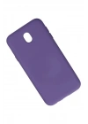 Mey İthalat®  Samsung Galaxy J7 Pro / J730 Kılıf Nano içi Kadife Silikon - Mor