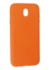 Mey İthalat®  Samsung Galaxy J7 Pro / J730 Kılıf Nano içi Kadife Silikon - Turuncu