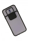 Mey İthalat®  Samsung Galaxy J7 Pro / J730 Kılıf Palm Buzlu Kamera Sürgülü Silikon - Siyah