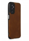 Mey İthalat®  Samsung Galaxy M14 5G Kılıf Loop Deri Silikon - Kahverengi