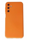 Mey İthalat®  Samsung Galaxy M14 5G Kılıf Nano içi Kadife Silikon - Turuncu