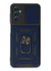 Mey İthalat®  Samsung Galaxy M14 5G Kılıf Pars Lens Yüzüklü Silikon - Lacivert