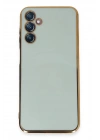 Mey İthalat®  Samsung Galaxy M14 5G Kılıf Volet Silikon - Açık Yeşil