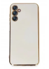 Mey İthalat®  Samsung Galaxy M14 5G Kılıf Volet Silikon - Beyaz