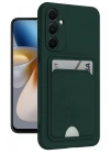 Mey İthalat®  Samsung Galaxy M15 Kelvin Kartvizitli Silikon - Koyu Yeşil