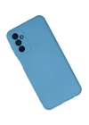 Mey İthalat®  Samsung Galaxy M23 Kılıf Nano içi Kadife Silikon - Mavi