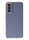 Mey İthalat®  Samsung Galaxy M23 Kılıf Volet Silikon - Mavi