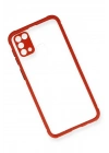 Mey İthalat®  Samsung Galaxy M31 Kılıf Miami Şeffaf Silikon - Kırmızı