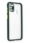 Mey İthalat®  Samsung Galaxy M31 Kılıf Miami Şeffaf Silikon - Koyu Yeşil