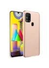 Mey İthalat®  Samsung Galaxy M31 Kılıf Nano içi Kadife Silikon - Pudra