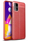 Mey İthalat®  Samsung Galaxy M31S Kılıf Auto Focus Kapak - Kırmızı