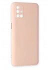 Mey İthalat®  Samsung Galaxy M31S Kılıf Nano içi Kadife Silikon - Pudra