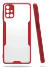 Mey İthalat®  Samsung Galaxy M31S Kılıf Platin Silikon - Kırmızı