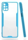 Mey İthalat®  Samsung Galaxy M31S Kılıf Platin Silikon - Mavi