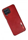 Mey İthalat®  Samsung Galaxy M33 Kılıf Loop Deri Silikon - Kırmızı
