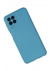 Mey İthalat®  Samsung Galaxy M33 Kılıf Nano içi Kadife Silikon - Mavi