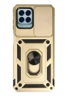 Mey İthalat®  Samsung Galaxy M33 Kılıf Pars Lens Yüzüklü Silikon - Gold