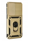 Mey İthalat®  Samsung Galaxy M33 Kılıf Pars Lens Yüzüklü Silikon - Gold