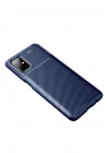 Mey İthalat®  Samsung Galaxy M51 Kılıf Auto Focus Karbon Kapak - Lacivert