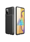 Mey İthalat®  Samsung Galaxy M51 Kılıf Auto Focus Karbon Kapak - Siyah
