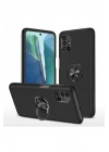 Mey İthalat®  Samsung Galaxy M51 Kılıf Elit Yüzüklü Kapak - Siyah