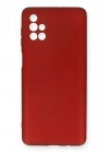Mey İthalat®  Samsung Galaxy M51 Kılıf First Silikon - Bordo