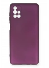 Mey İthalat®  Samsung Galaxy M51 Kılıf First Silikon - Mürdüm