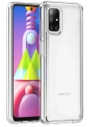 Mey İthalat®  Samsung Galaxy M51 Kılıf Lüx Şeffaf Silikon