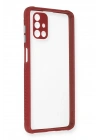 Mey İthalat®  Samsung Galaxy M51 Kılıf Miami Şeffaf Silikon - Fuşya