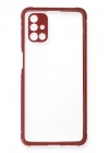 Mey İthalat®  Samsung Galaxy M51 Kılıf Miami Şeffaf Silikon - Fuşya