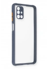 Mey İthalat®  Samsung Galaxy M51 Kılıf Miami Şeffaf Silikon - Gri